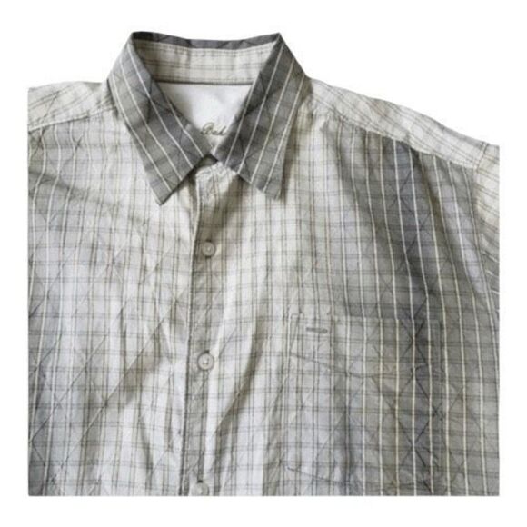 Tommy Bahama Men Green Ombre Geometric Silk Cotton Long Sleeve Button Shirt M - Picture 4 of 12